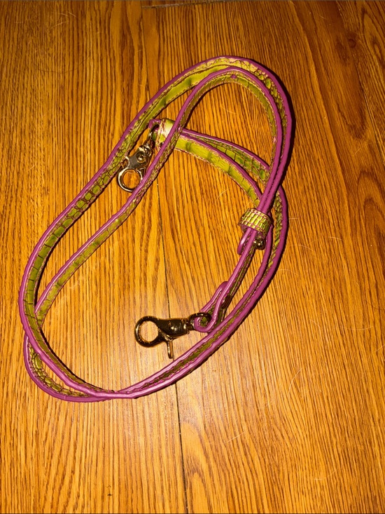 Brahmin Handbags - BRAHMIN colorway limeade crush Purple Lime green leather Shoulder purse strap